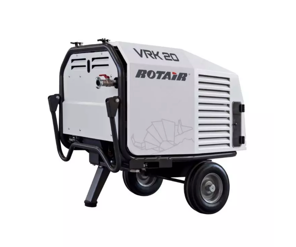 Mobiler Baustellenkompressor ROTAIR VRK 20 AE - 8 bar mit HONDA-Motor GX 690