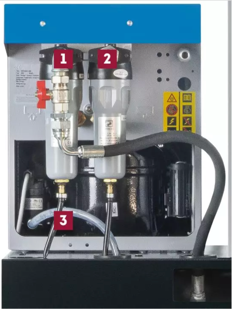 MARK-Schraubenkompressor MSM MAXI 7,5 DF - 500/13bar mit Trockner, Vorfilter und Steuerung ES4000 Connect