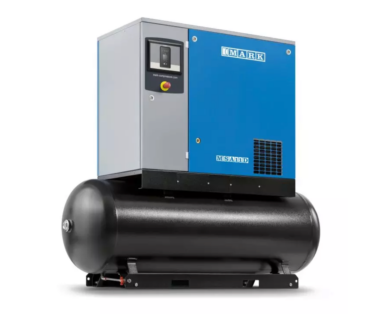 MARK-Schraubenkompressor MSA 5,5D/13/500 mit Trockner/Behälter 500 AD 2000, 13 bar, mit ES4000S